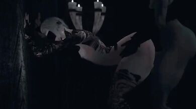 Orc Futanari's Debauchery: Attempting to Impregnate a Male Nord
