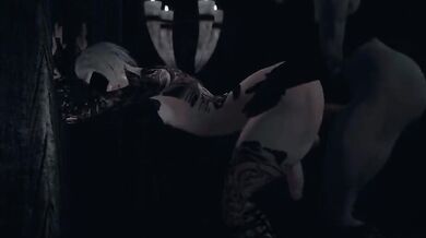 Orc Futanari's Debauchery: Attempting to Impregnate a Male Nord