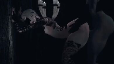 Orc Futanari's Debauchery: Attempting to Impregnate a Male Nord