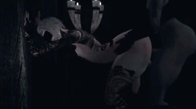 Orc Futanari's Debauchery: Attempting to Impregnate a Male Nord