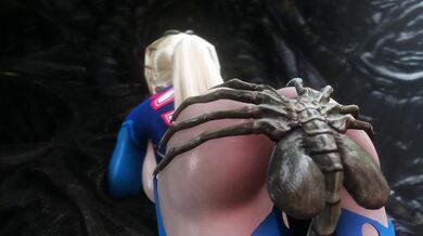 Mass Effect Samus Arans Facehugger Double Penetration (Noname55)