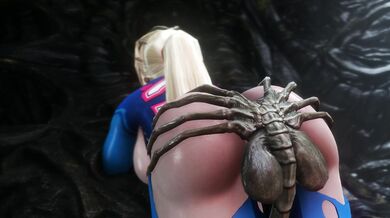 Mass Effect Samus Arans Facehugger Double Penetration (Noname55)