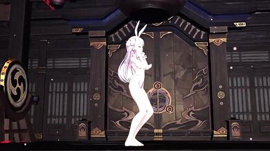 Big Boobed Japanese Idol Gets Fucked in the Ass by an Anime Character