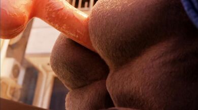 I had to inspect the officers massive manhood, which was quite a challenge since it kept getting in the way of my inspection