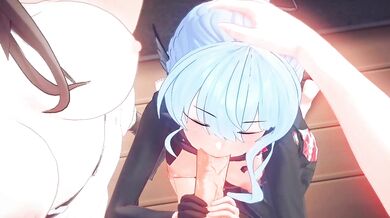 Azkido and Hoshimachi Suisei: Hololive Hentai Adventure