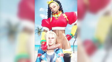 Hot Lesbian Action: Cammy and Kimberly Get Down 'N' Dirty (Kelaraa3D)