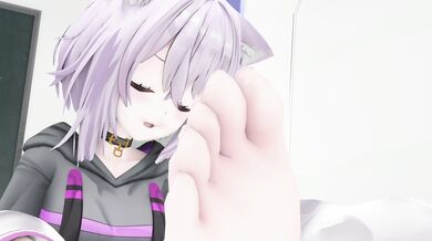 Kinky Cat-girl's Wet Dream: Nekomata Okayu Animation Demo