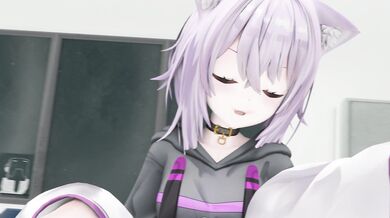 Kinky Cat-girl's Wet Dream: Nekomata Okayu Animation Demo