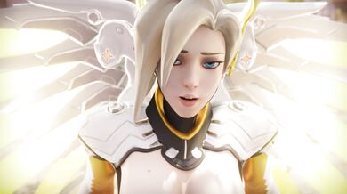 Mercy's Blowjob and Facial [Double Penetration]