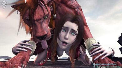 Pleasuring Aerith with Red XIII's Huge Member in High Definition