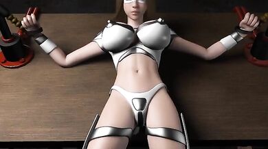 White Bitch gets Electrified in Masquerade Masked Fuckfest