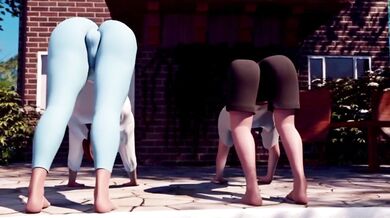 Lubed-up Lesbians Engage in Sweaty Stretching Session: Yoga Time (Sub Esp)