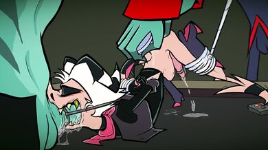 Busty Office MILF Gets Nailed by the Entire Company in 'Helluva Boss Striker' on X