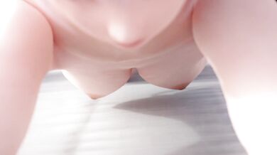 Luna's luscious legs get a good workout in 'Stretch and Squirt'