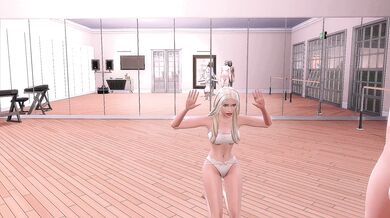 Homeless man invades ballerina's dance studio for a rough fuck