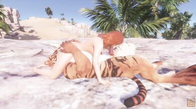 Savage Love in the Jungle: Tiger Claws and Cumshots with a Redhead