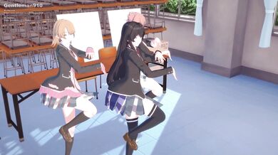 [KKS/MMD] [Horny Like a Dirty Slut] Yukinoshita Yukino, Yuigahama Yui, Isshiki Iroha from Oregairu