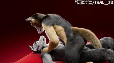 Gay Wolves' Anal Orgy