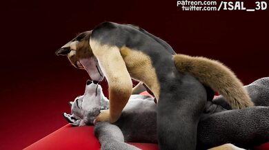 Gay Wolves' Anal Orgy