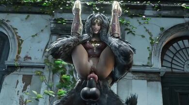 Transformed into a Wolf-Cumming Monster by the Mighty Cock of Superman