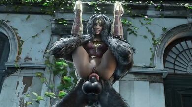 Transformed into a Wolf-Cumming Monster by the Mighty Cock of Superman