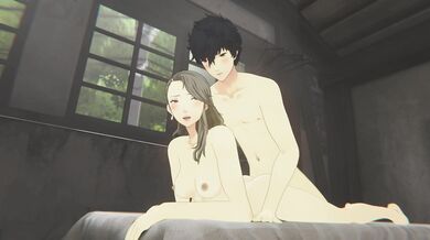 Buxom MILF gets pounded by a young stud while her son watches