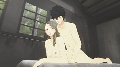 Buxom MILF gets pounded by a young stud while her son watches