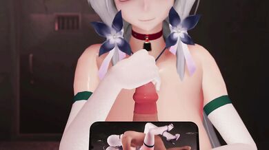 Glorious Hentai Handjob Masturbation with Big Tits in 3D Smartphone Porn