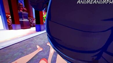 Sexy Pokémon Trainer Candice and Her Mega-Erect Dragonite