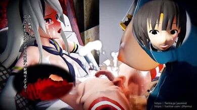 Cum-drinking Futa Shemale 'JaxMMD' Gets Nailed by Huge BBC in 'Crossdresser Shimakaze'