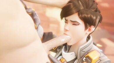 Busty Tracer's Desperate Pleasure with Big-Dicked Bewyx as Payment for a Lost Bet