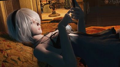 Evangelion's 2B Prostitutes Herself to Satisfy Her Clientele