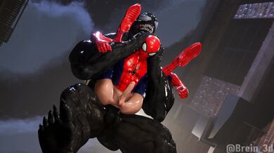 Spider-Man Gets Taken Advantage of By Venom's Huge Cock in 'Brein'
