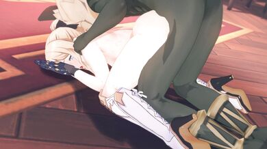 Jean and Xs hot date night ends in a wild threesome with Hilichurl (no sound effects)