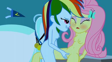 Fluttershy's Hot Lesbian Foursome with Rainbow Dash, Pinkie Pie, and Rarity