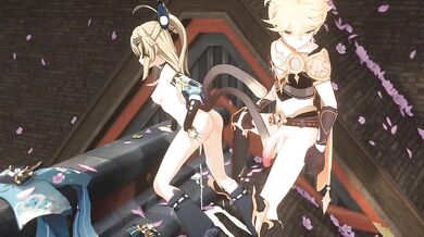 Watch as the two travelers, Kirara and Lyusfyuring, embark on a wild adventure through exotic lands in this hentai PORN video