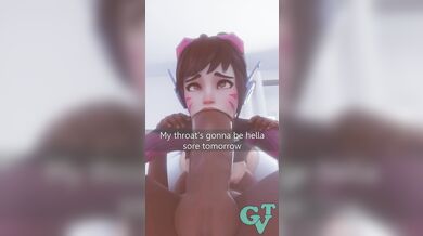 Overwatch Blizzard Battlegrounds: DVas Mouth Too Busy With Pharahs Cock