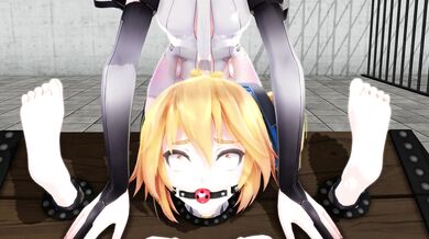 Tickle Torture in a Wooden Cage: Captured Girl's Endless Screams of Pleasure 【くすぐり競争 tickle 】