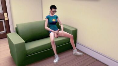 All Alone and Lonely, Futanari's Home Pussy Is Calling for Attention