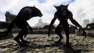 Sexual Tension in Skyrim: Werewolves versus Buxom Elves