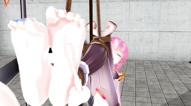 Tickle Torture: Bound Beauty Battles to Endure Incessant Foot Fondling 【くすぐりtickle】