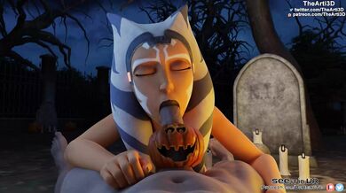Ahsoka's Slutty Halloween Blowjob Orgy