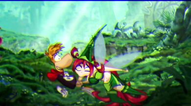 Rayman is getting a blowjob from the mysterious Betilla, in a scene straight out of a hentai porn video