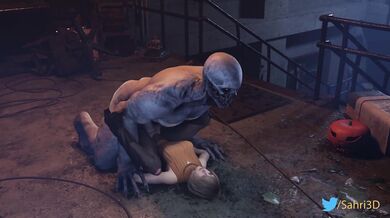 Fucking Ashley's Huge Tits and Hard Cock Against Superhuman Regen Abilities