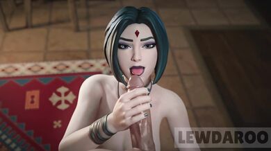 Cum on Raven's Face While She Gags on Your Dick - Lewd Splatter!