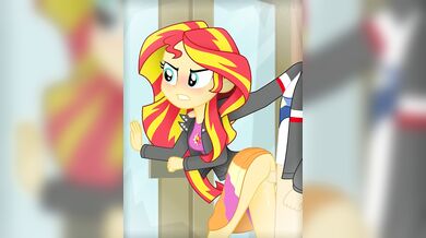 Flash bangs Sunset from behind in a frenzy of passion