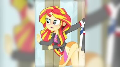 Flash bangs Sunset from behind in a frenzy of passion