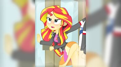 Flash bangs Sunset from behind in a frenzy of passion