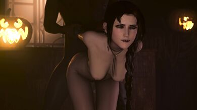 Aerith's Secret Halloween Orgy (Black on Black) [Negrofied]