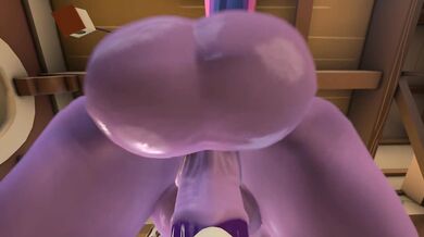 Riding the Thunder of Love: Fluttershy Gets Facialized by Twilight Sparkle in Stereoscopic 3D